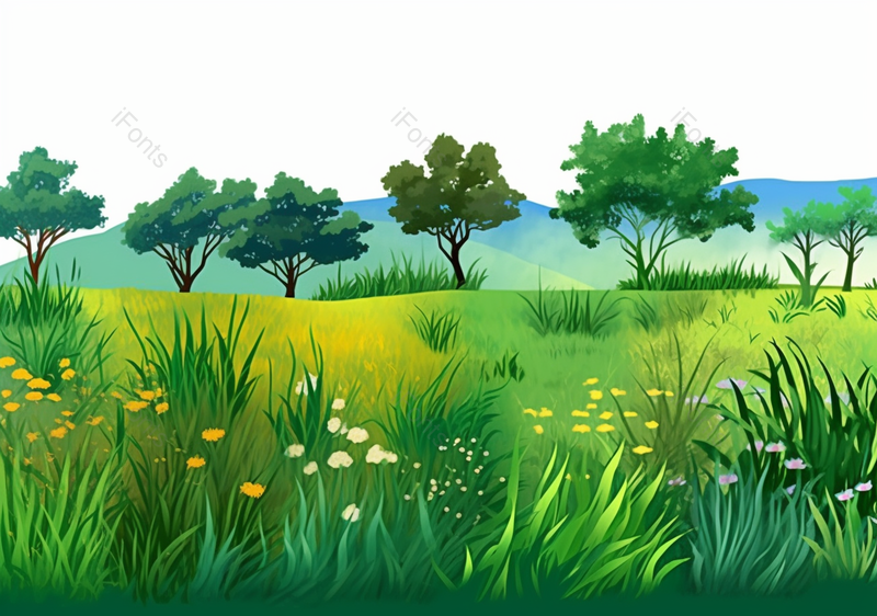 唯美清新自然风绿色植物插画背景,插画/手绘图,插画/手绘图库,插画/手绘图下载,插画/手绘